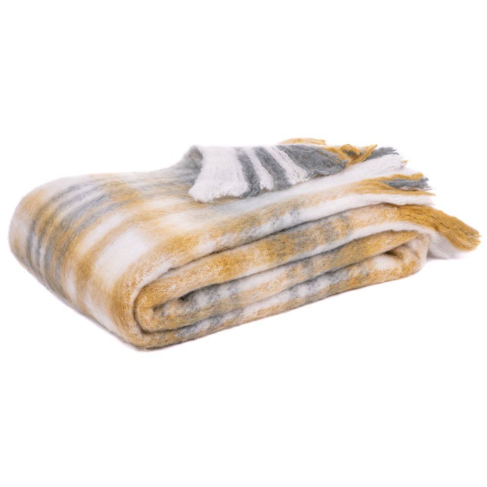 Throw - Stuart plaid mohair 