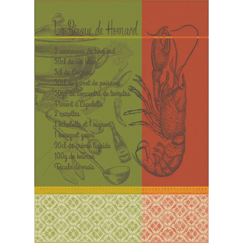 Linge à vaisselle, Jacquard, Bisque De Homard Garnier-Thiebaut