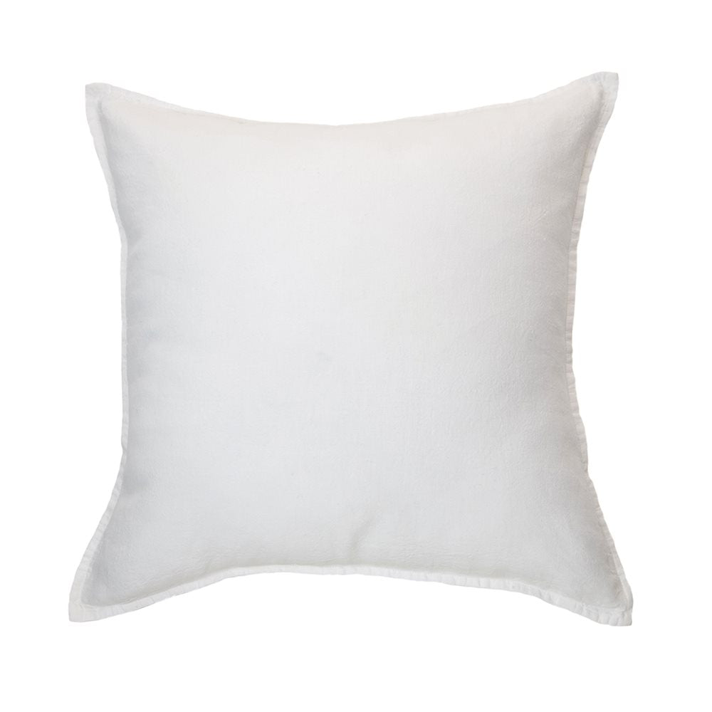 European Pillow - White Linen Stone Wash