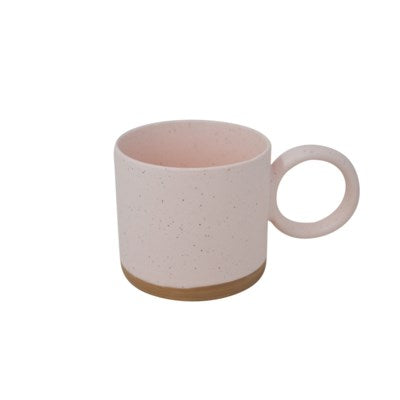 Tasse poignée ronde rose