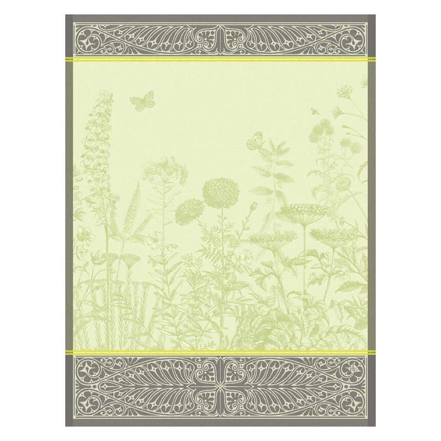 Linge à vaisselle. Épanouissement Torchon en coton fleuri -  De Jacquard Français